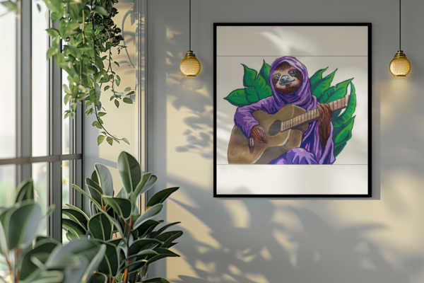 Sloth Playing Guitar